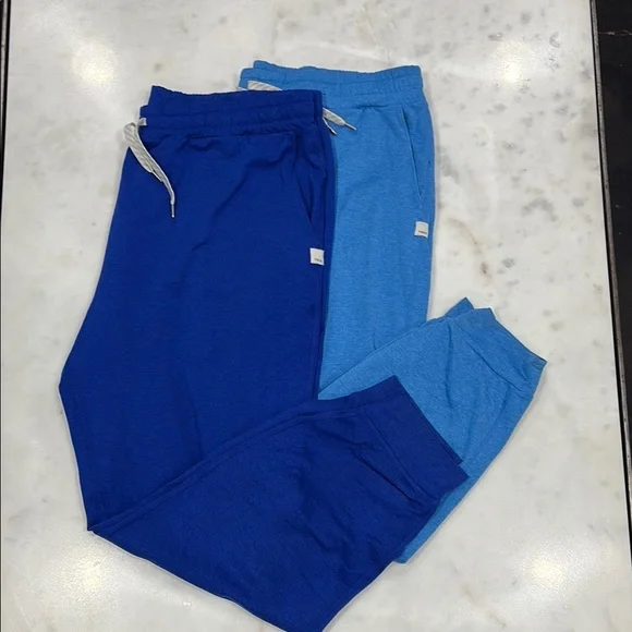 2x Vuori Performance Joggers in Copenhagen Heather & Spring Heather blue Sz XXL - Picture 1 of 6